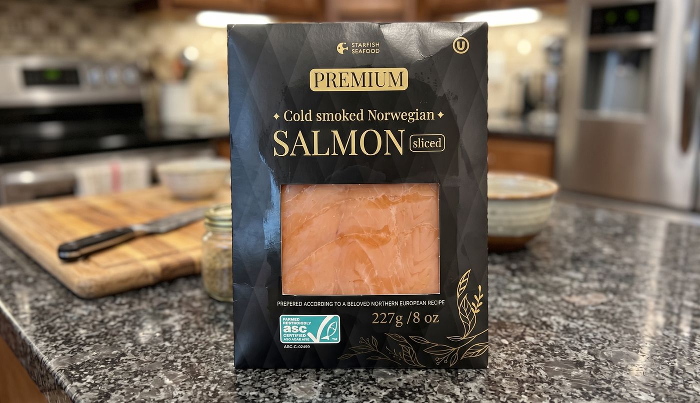 Sliced cold smoked salmon